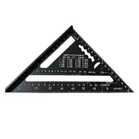 Угольник плотницкий 170 мм, 7", алюминиевый черный, метрический, "MAXIMUM" (Максимум) MX 46665