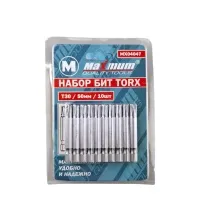 Набор бит TORX 50 мм, T30, 10 предметов "MAXIMUM"  (3168)